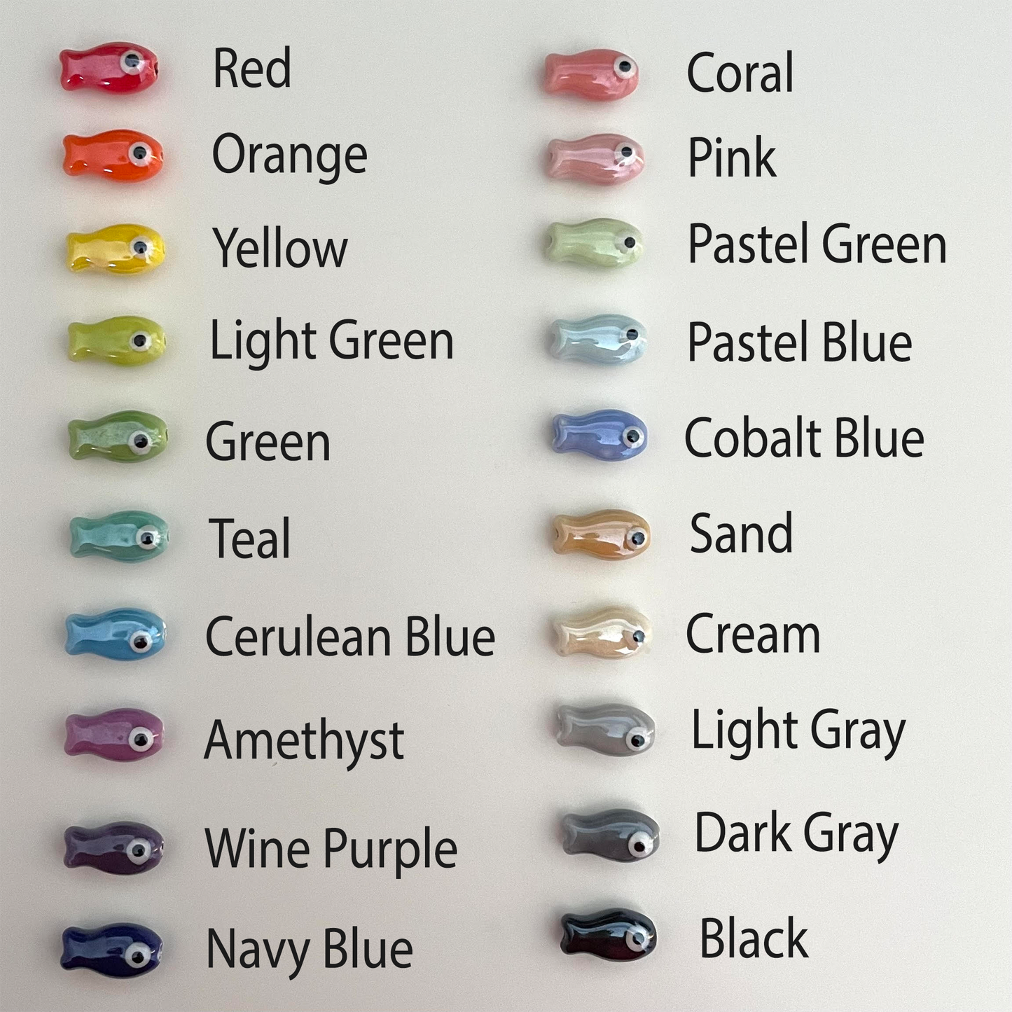 Ceramic Fish Keychain - Matching