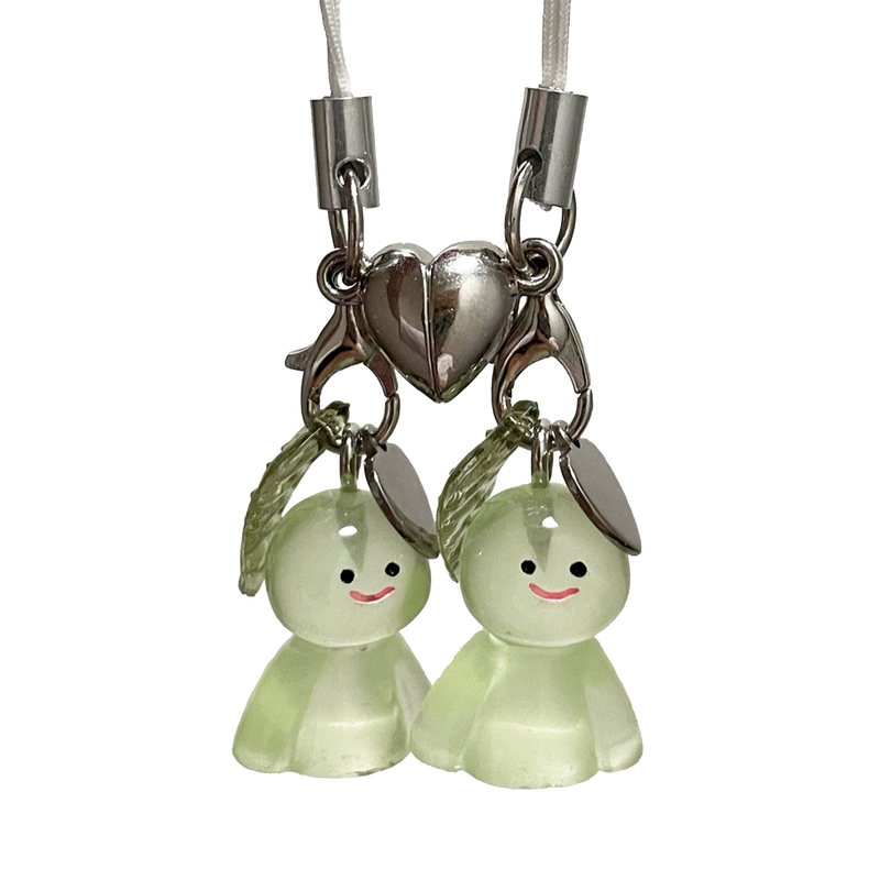 Matching Green Man Keychain Set