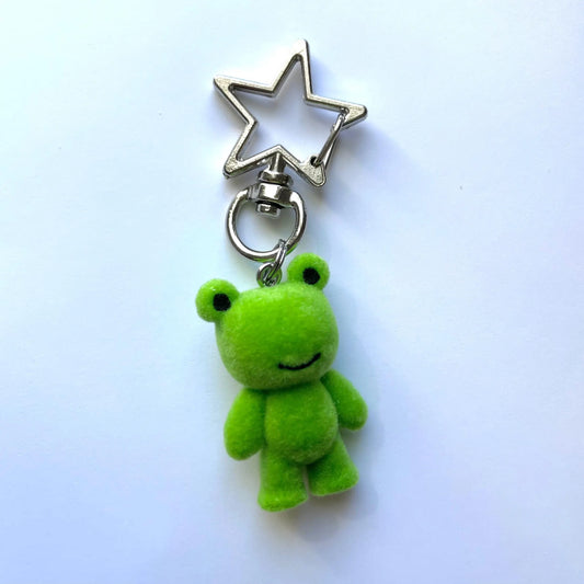 Fuzzy Frog Man Keychain