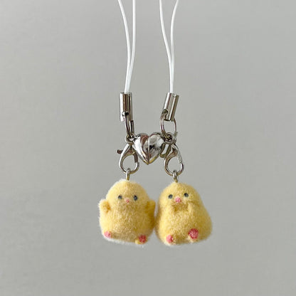 Fuzzy Chick Keychain - Matching