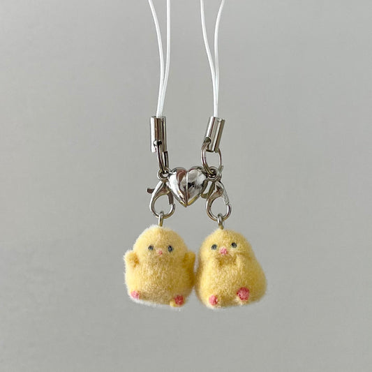 Fuzzy Chick Keychain - Matching